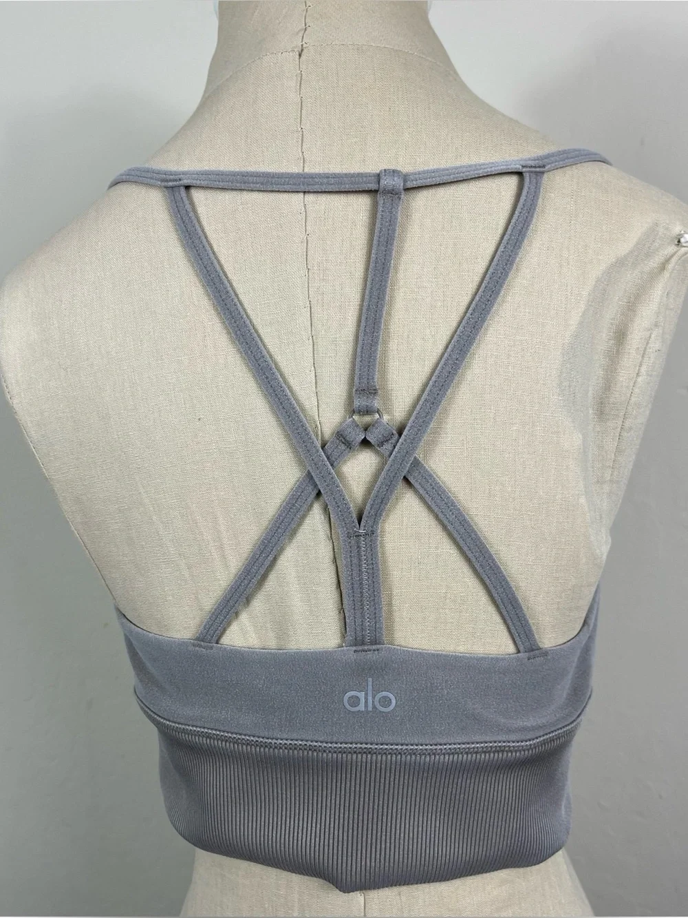 Alo Yoga Lavish Grey Sports Bra